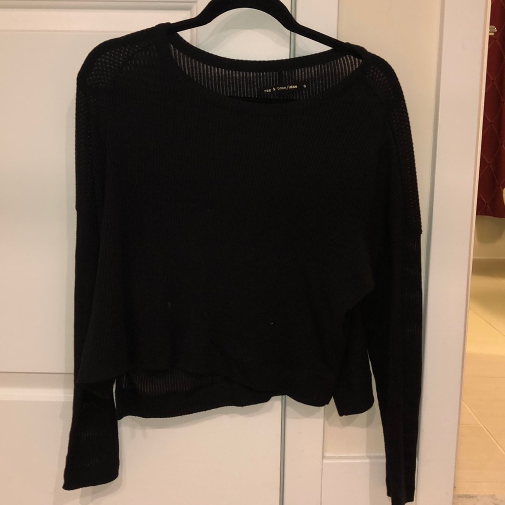 Rag & bone semi see-thru long sleeve top